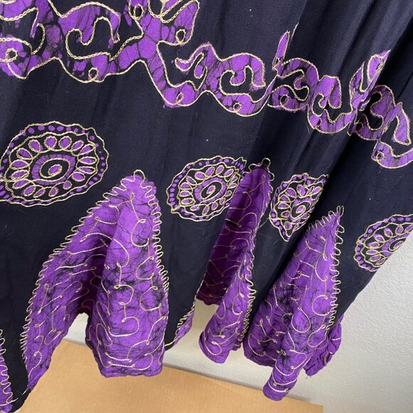 Advanced Apparel Dress Women's Sleeveless Smocked Purple Free Size Boho Fairy - Picture 10 of 13